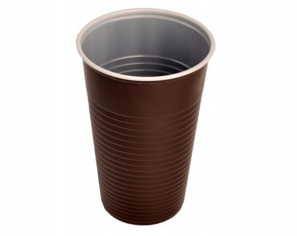 KUBKI KUBEK PLASTIK BRĄZOWY AUTOMAT 200ml 100szt