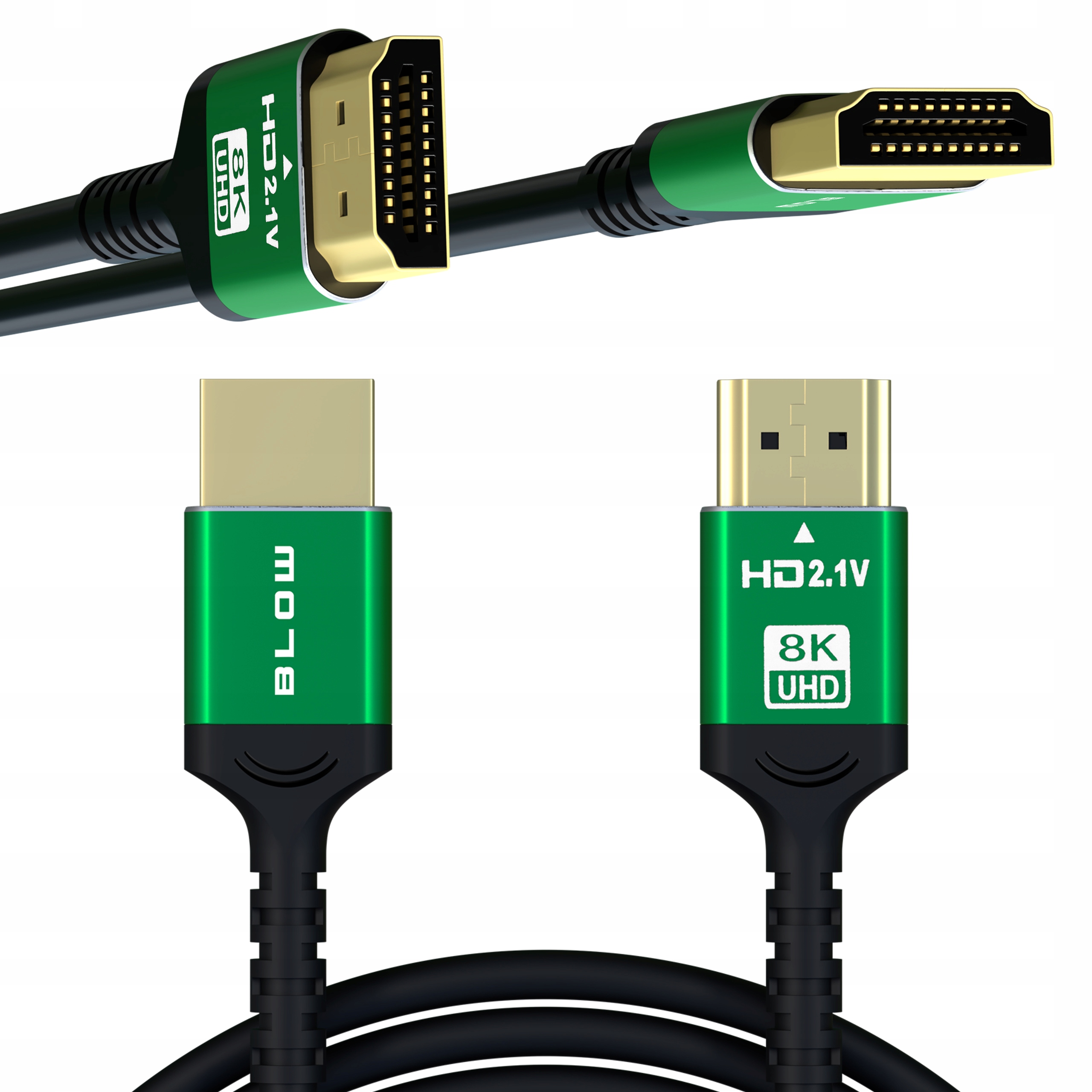 Kabel Hdmi High Speed 2.1 8K 4K 2M 144Hz Mocny Przewód Audio 3D Premium