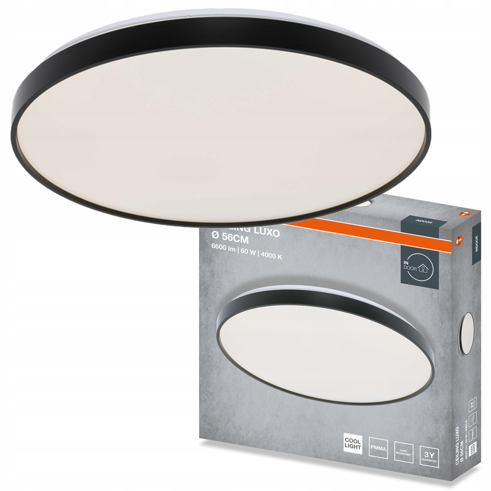 Stropné Svietidlo Led stropná lampa nástenný panel 60W 3300lm 4000K Osram