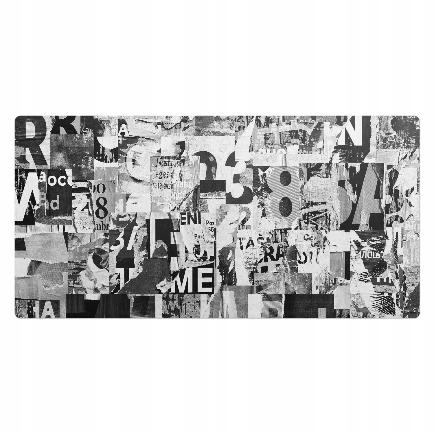 Ochranná podložka na pracovní desku pro kancelářskou práci Vzor s písmeny a číslicemi 100 x 50 cm