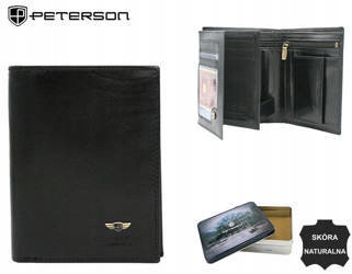 Kožená peněženka Peterson Ptn 22308-VT černá