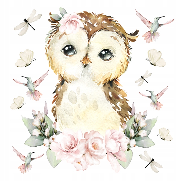 

Sowa Motyl Kwiaty Naklejki Na Ścianę Dla Dzieci