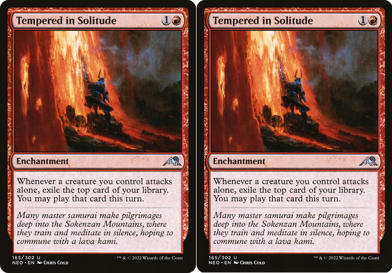Mtg Tempered in Solitude x2 (neo) stan Nm