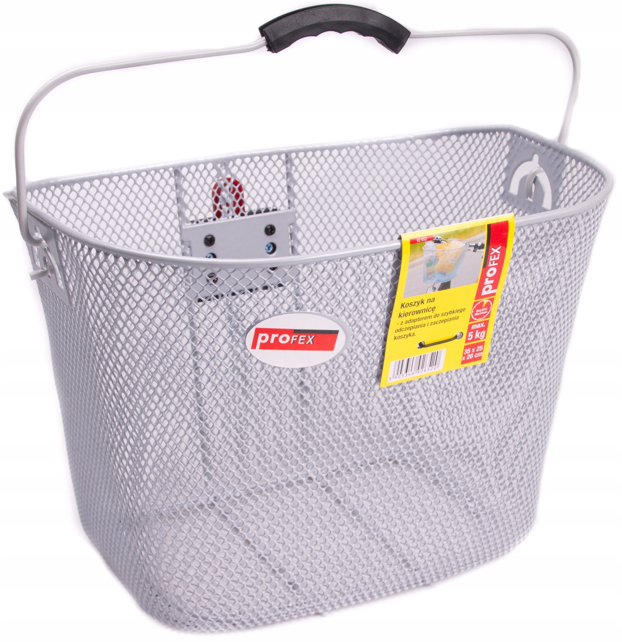 Koszyk Rowerowy na Kierownicę ZDEJMOWANY NA KLIK Koszyk na Rower BIAŁY