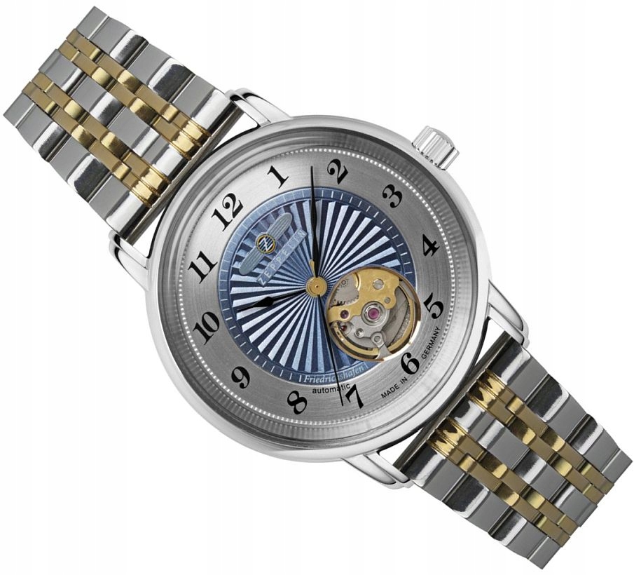 Elegantní A Módní Dámské Automatické Hodinky Zeppelin 8567 M-3 Open Heart