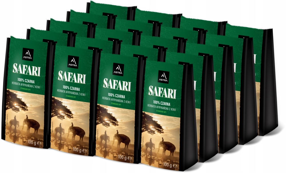 Herbata Astra Safari czarna liściasta 100 g x20