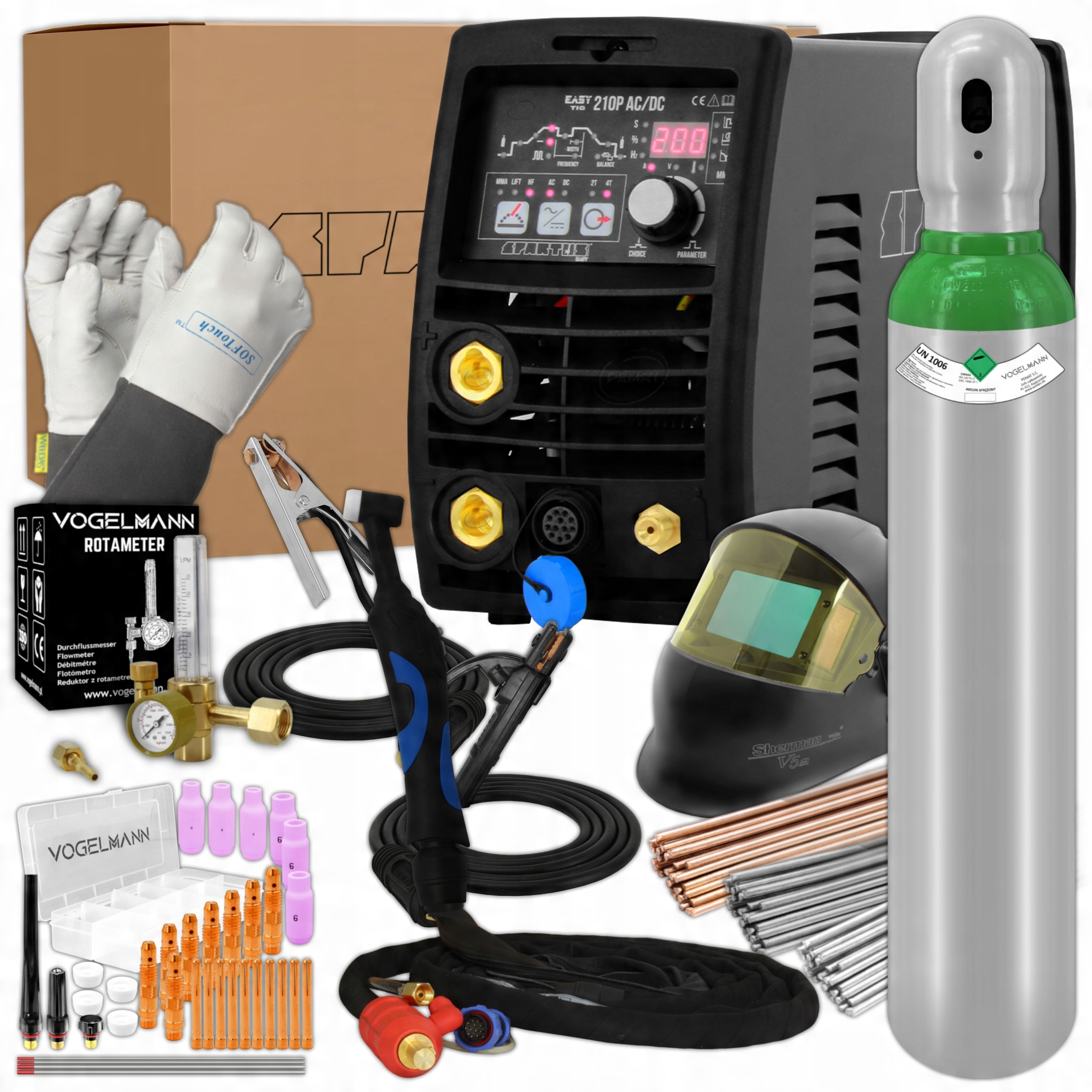 

Zestaw Spartus Spawarka z pulsem EasyTIG 210P Acdc