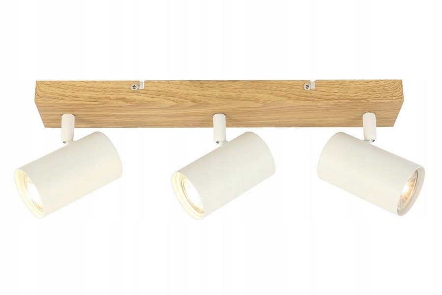 Reality Quentin 838503-37 Plafon Spot Reflektor Biały Imitacja Drewna