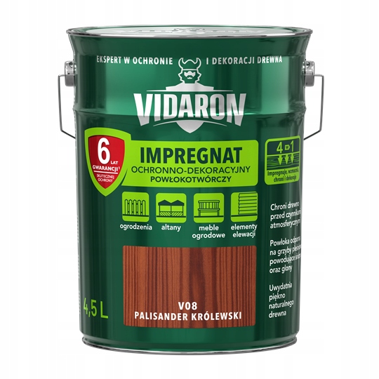 Impregnat do drewna Vidaron V08 palisander królewski 4,5L