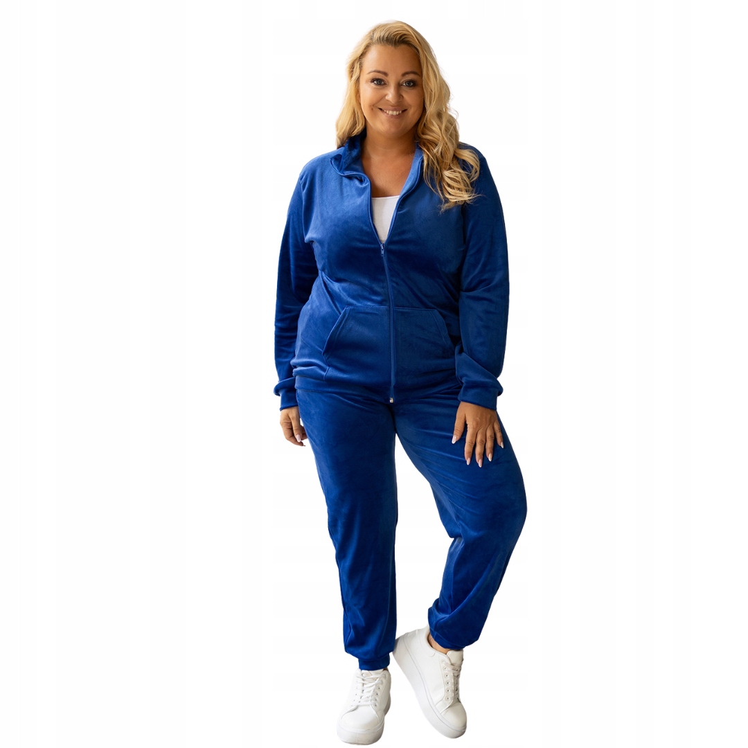 Teplákovka velurový na zip Soft Plus Size 44/46 chrpový