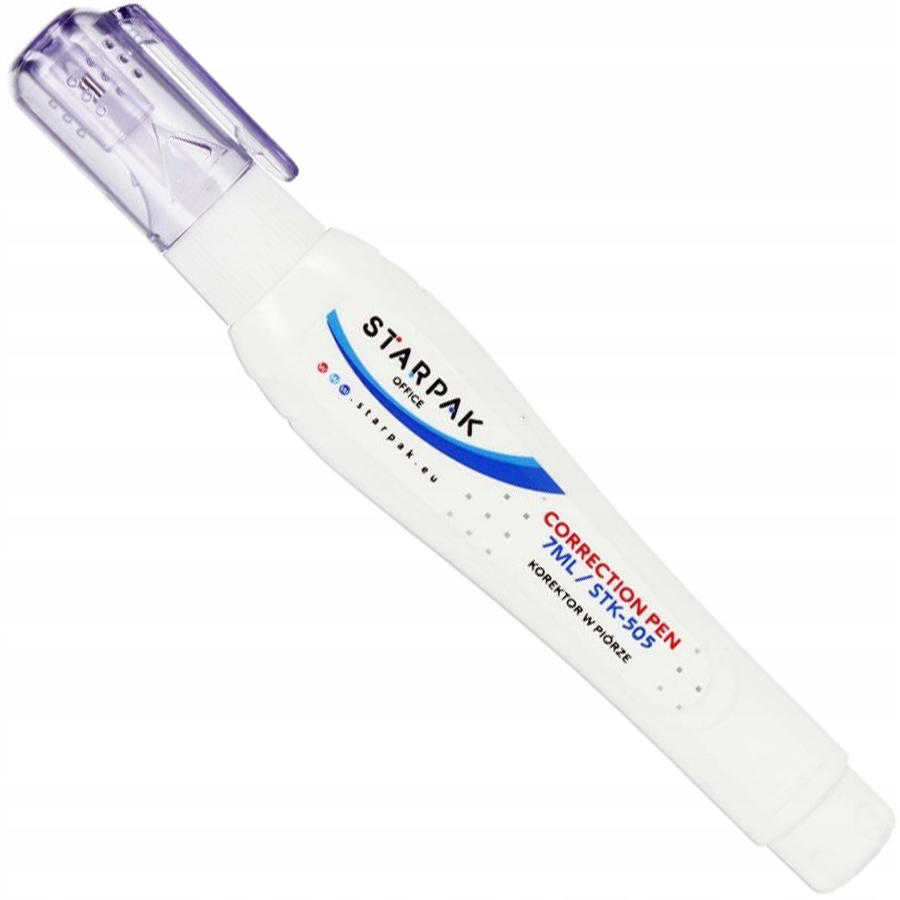 KOREKTOR W PIÓRZE BIAŁY z METALOWĄ KOŃCÓWKĄ 7 ML Marka Starpak