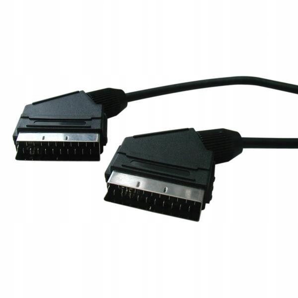 Kabel Scart M- Scart M, Scart, 5m, czarny