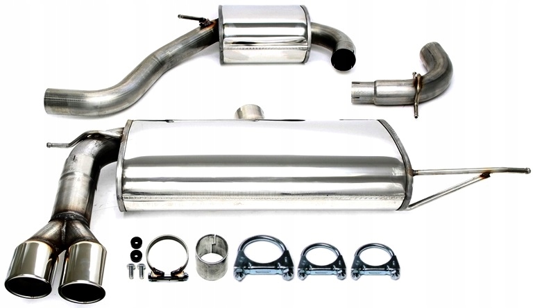 02VW011-8 - VW SCIROCCO MK3 III спортивная выхлопная система 2x80