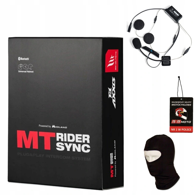 Motocyklový interkom Mt B01 Rider Sync helma Thunder Atom 2 Braker Stinger