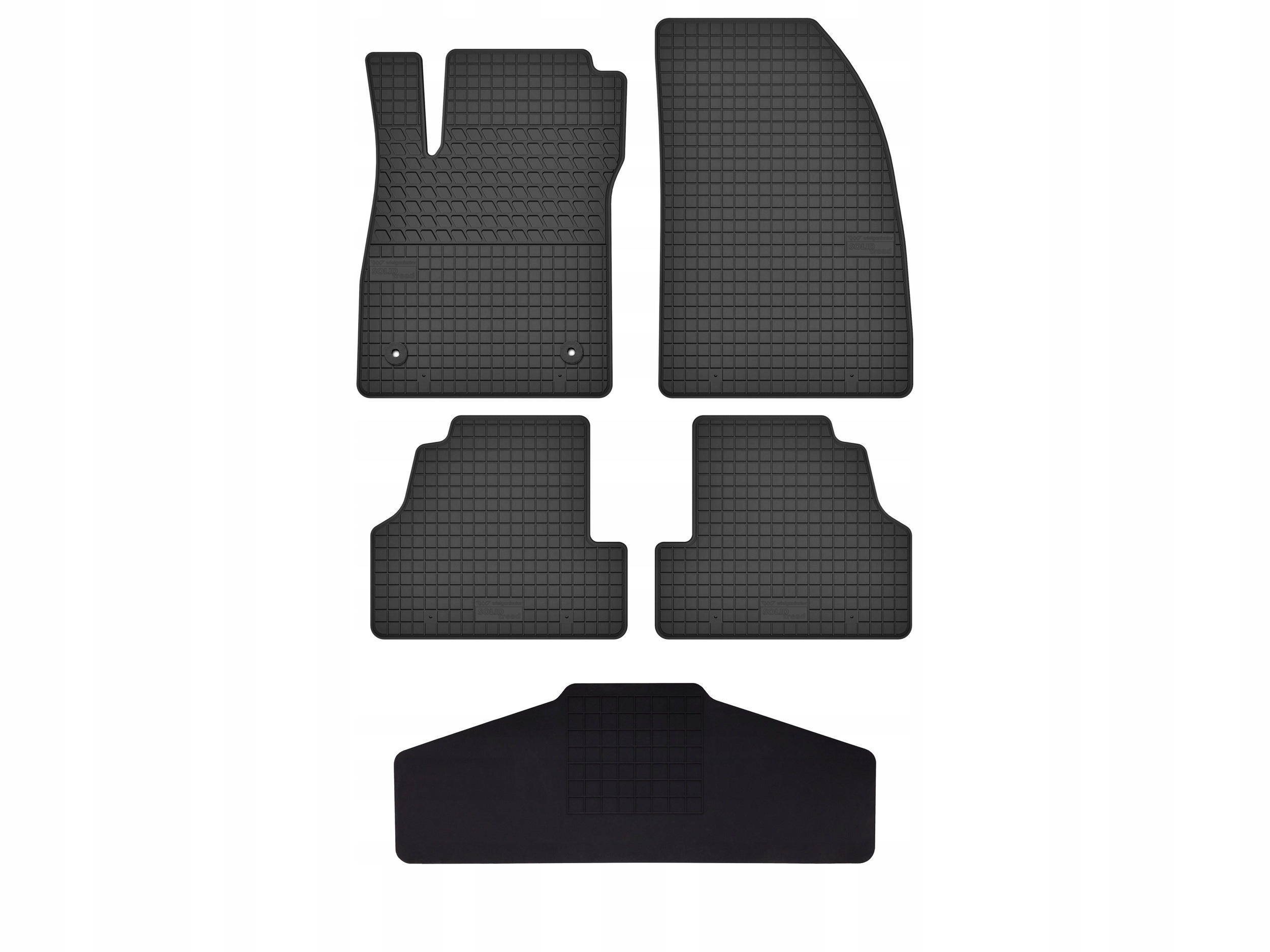 Gumové koberce pro Opel Mokka 2012-2016, sada 5 ks s tunelem SolidTread