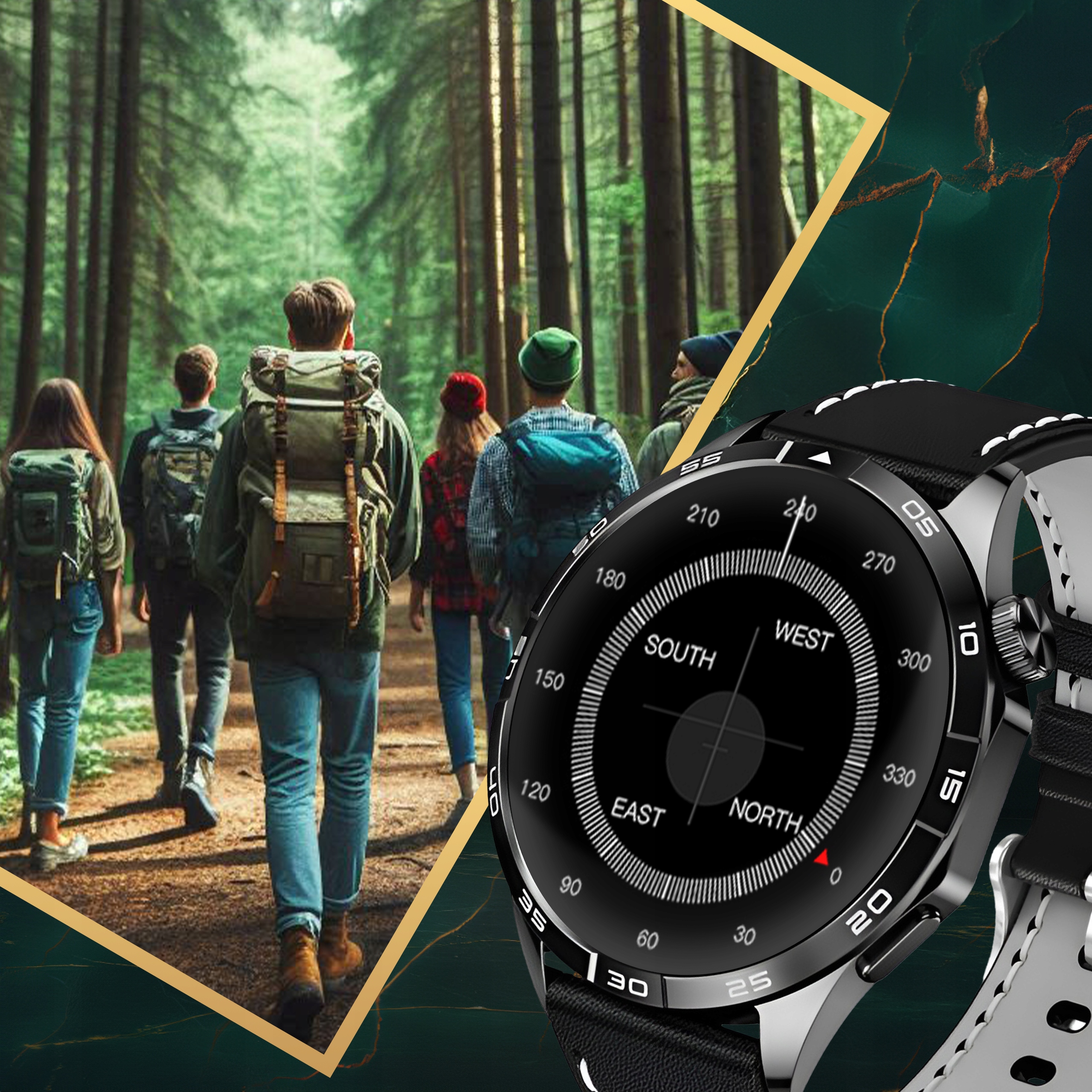 SMARTWATCH MĘSKI ZEGAREK POLSKIE MENU AMOLED 3 PASKI ROZMOWY SMART WATCH Komunikacja Bluetooth