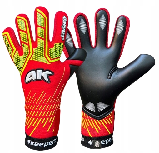 4keepers brankářské rukavice Neo Lava Nc junior dětské červené vel. 5