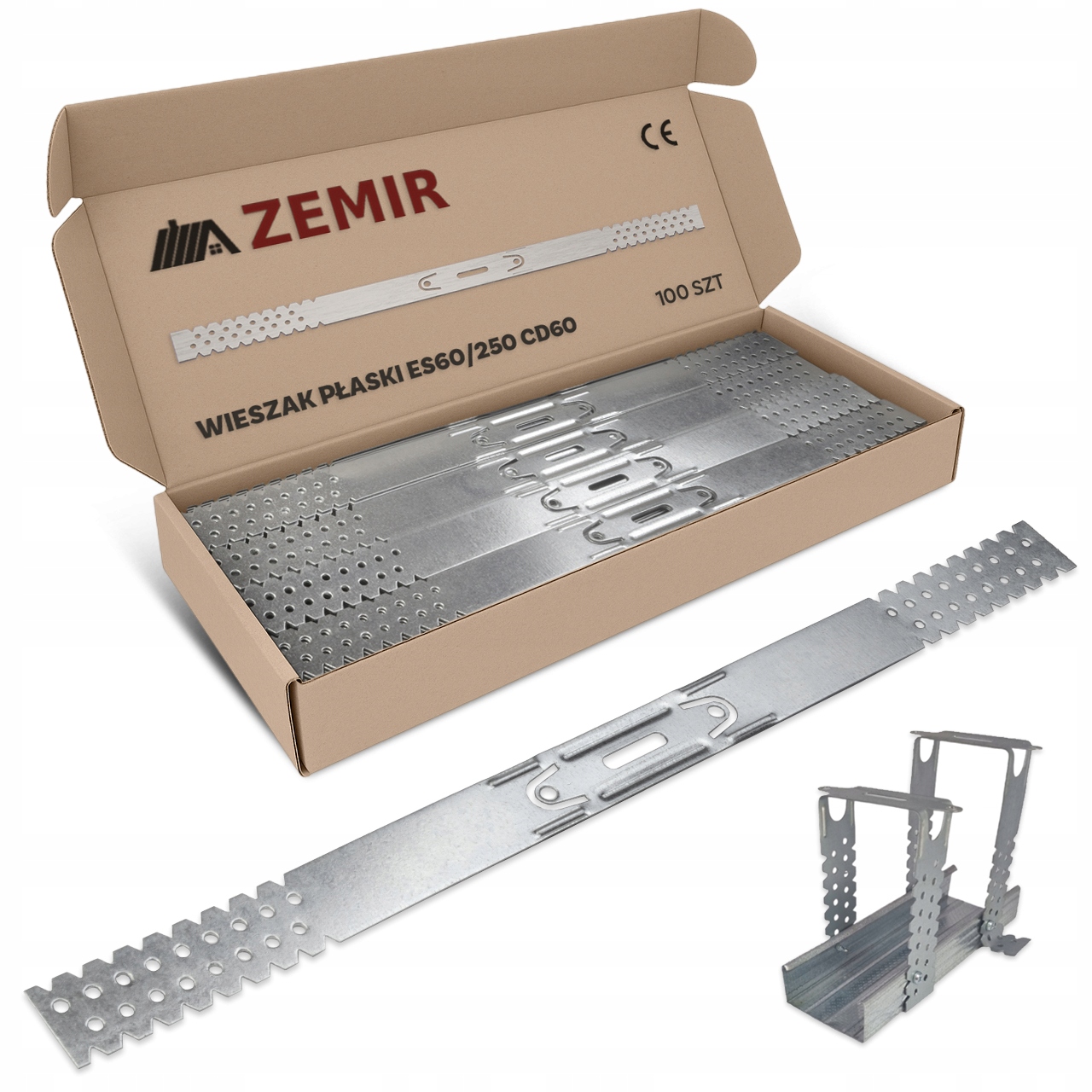 ВЕШАЛКА ПЛОСКАЯ ES 60/250 ПРОФИЛЬ CD60 ДИСК 100шт