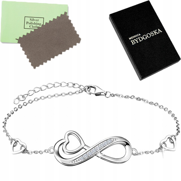 Stříbrný náramek na nohu a kotník Srdce 925 jemná elegance