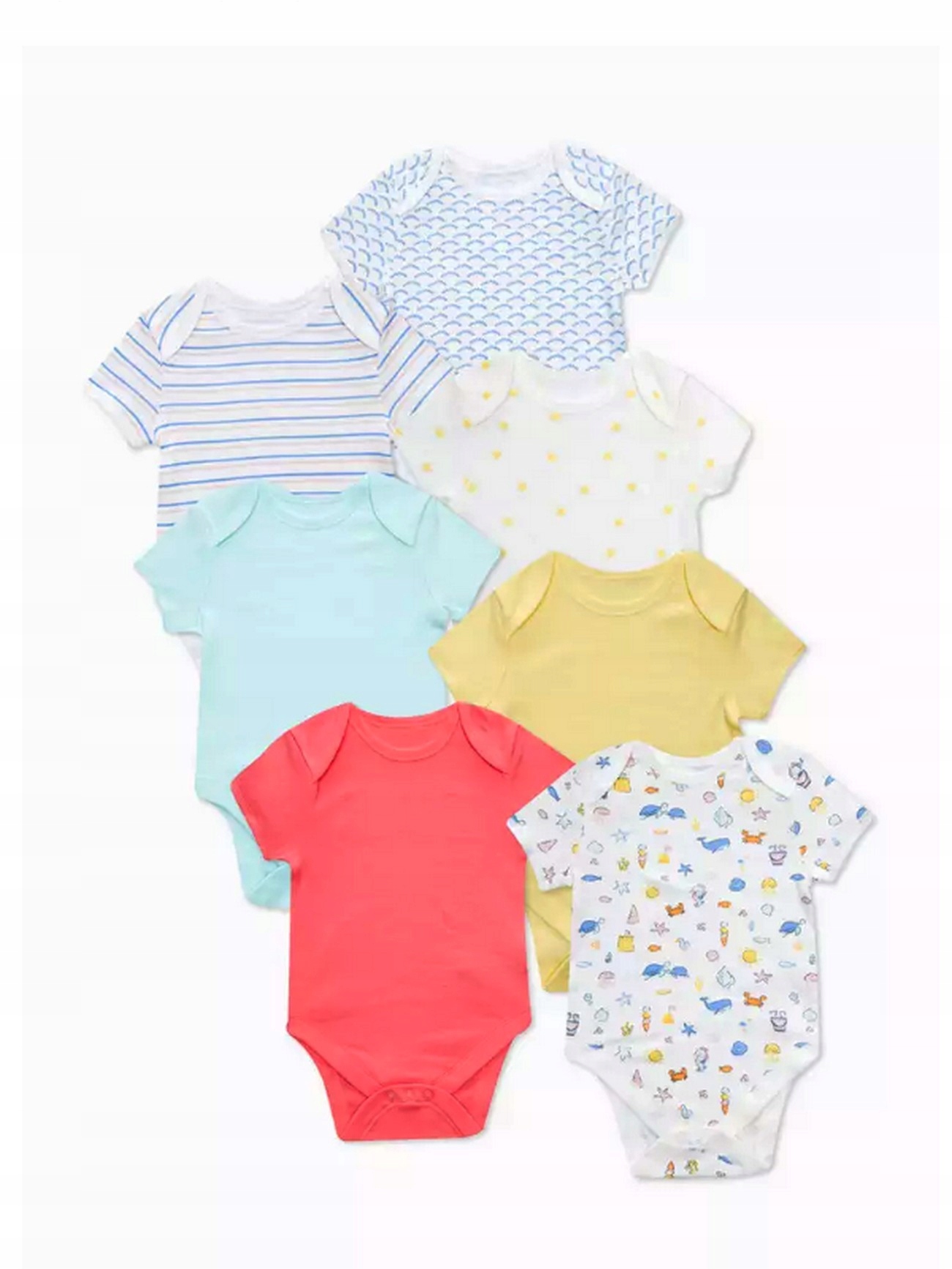 

Body krótki rękaw Primark 98 7pak 2-3 lata Lato
