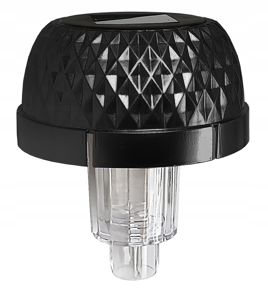 Kaptur solarny na znicz śr. 72mm na cmentarz. CZARNY