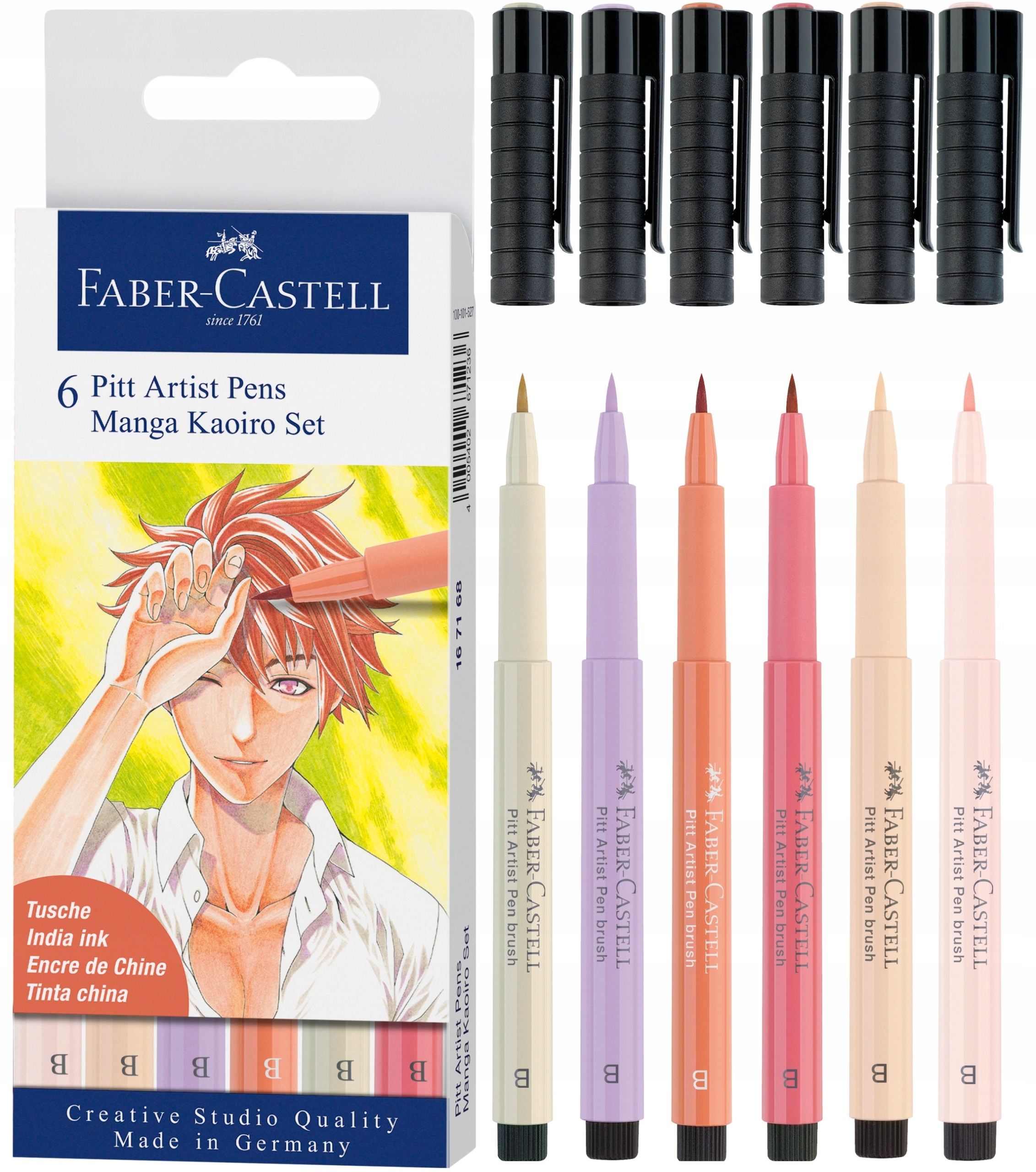 Faber-castell Pisaki Artist Pitt Manga 6 sz Kaoiro