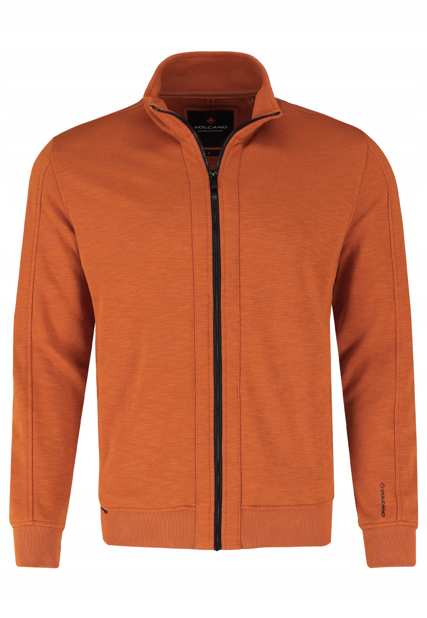 Pánská Bavlněná Mikina Se Stojáčkem oranžová, Volcano , B-, 4XL