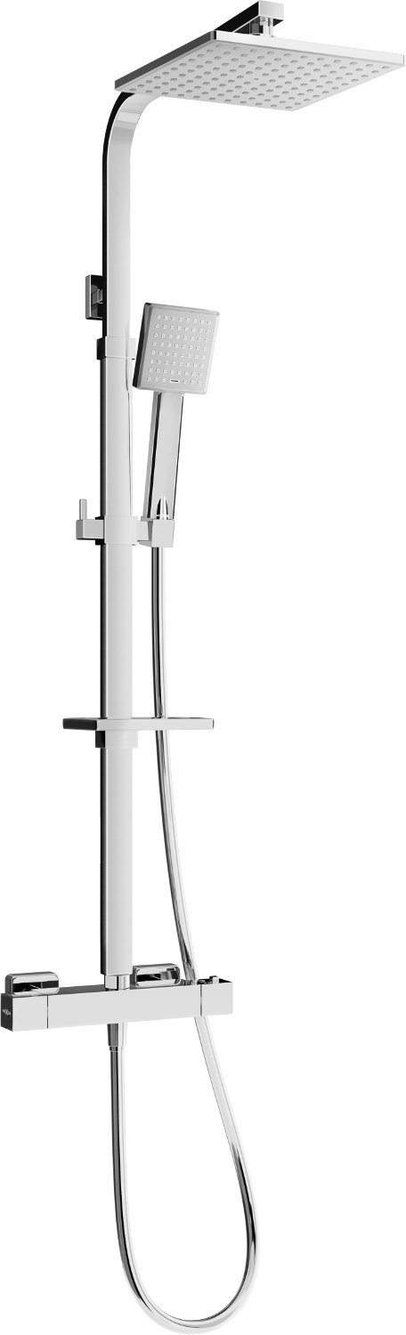 Mexen CQ45 Stěnová Sprchová Souprava s Termostatickou Baterií, Chrom