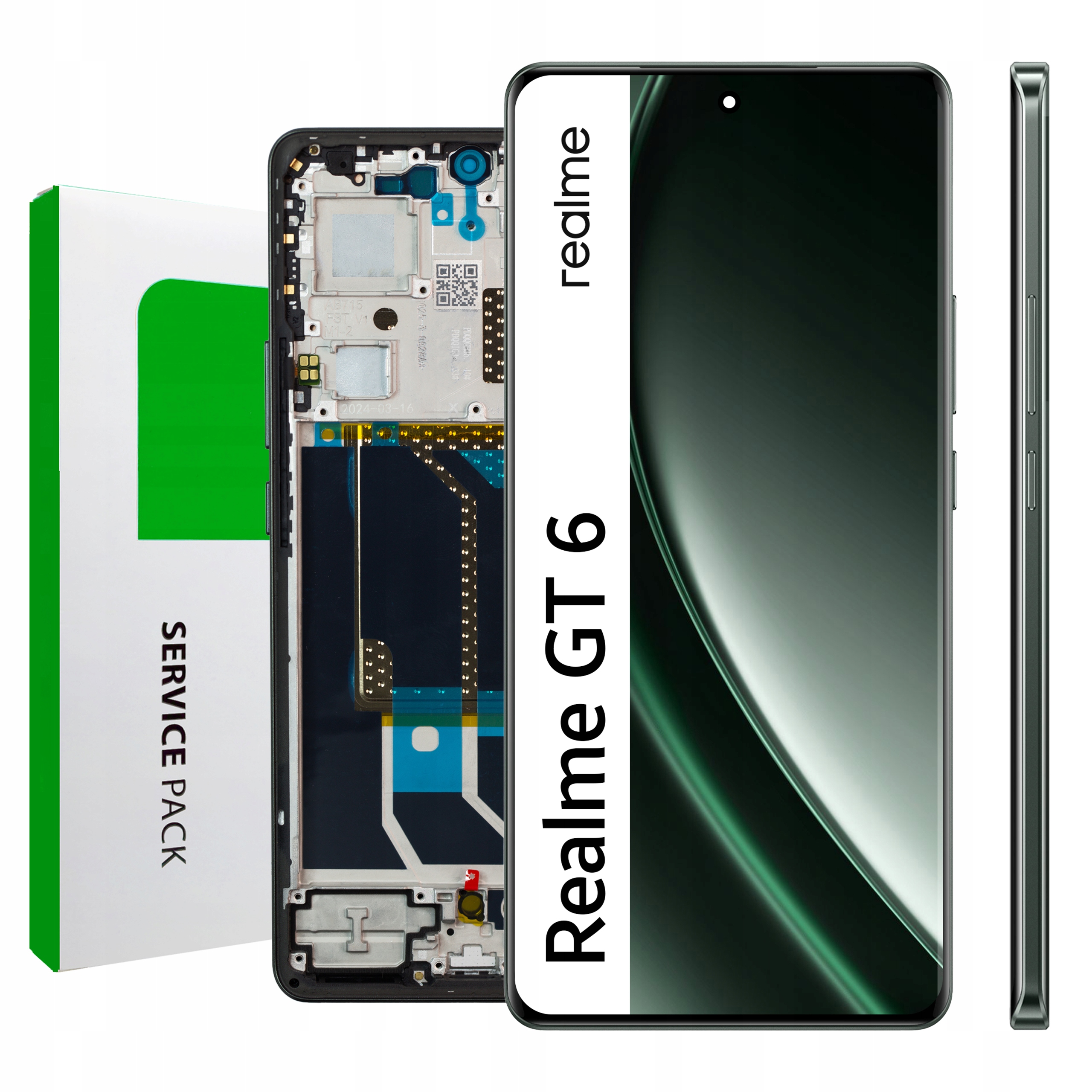 RMX3851 LCD pre Realme Gt 6 Service Pack Displej Matrica Originál Zila