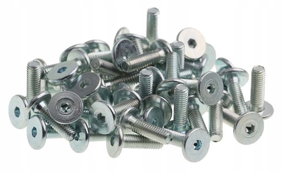 

Śruba Szwedzka Meblowa M6 x 20 mm 50 sztuk Płaska