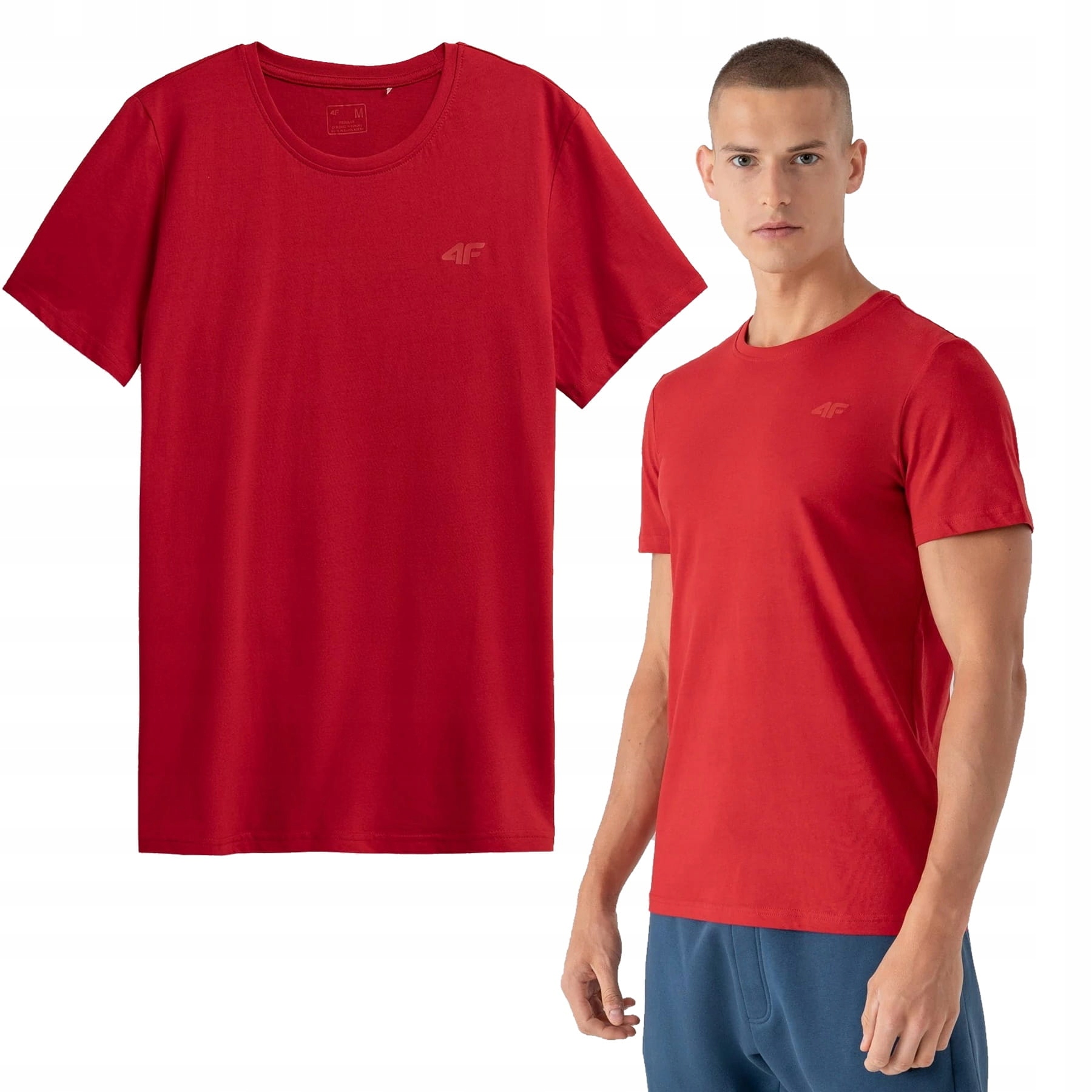 

T-shirt Męski Koszulka 4F TSM352 Czerwony - XL