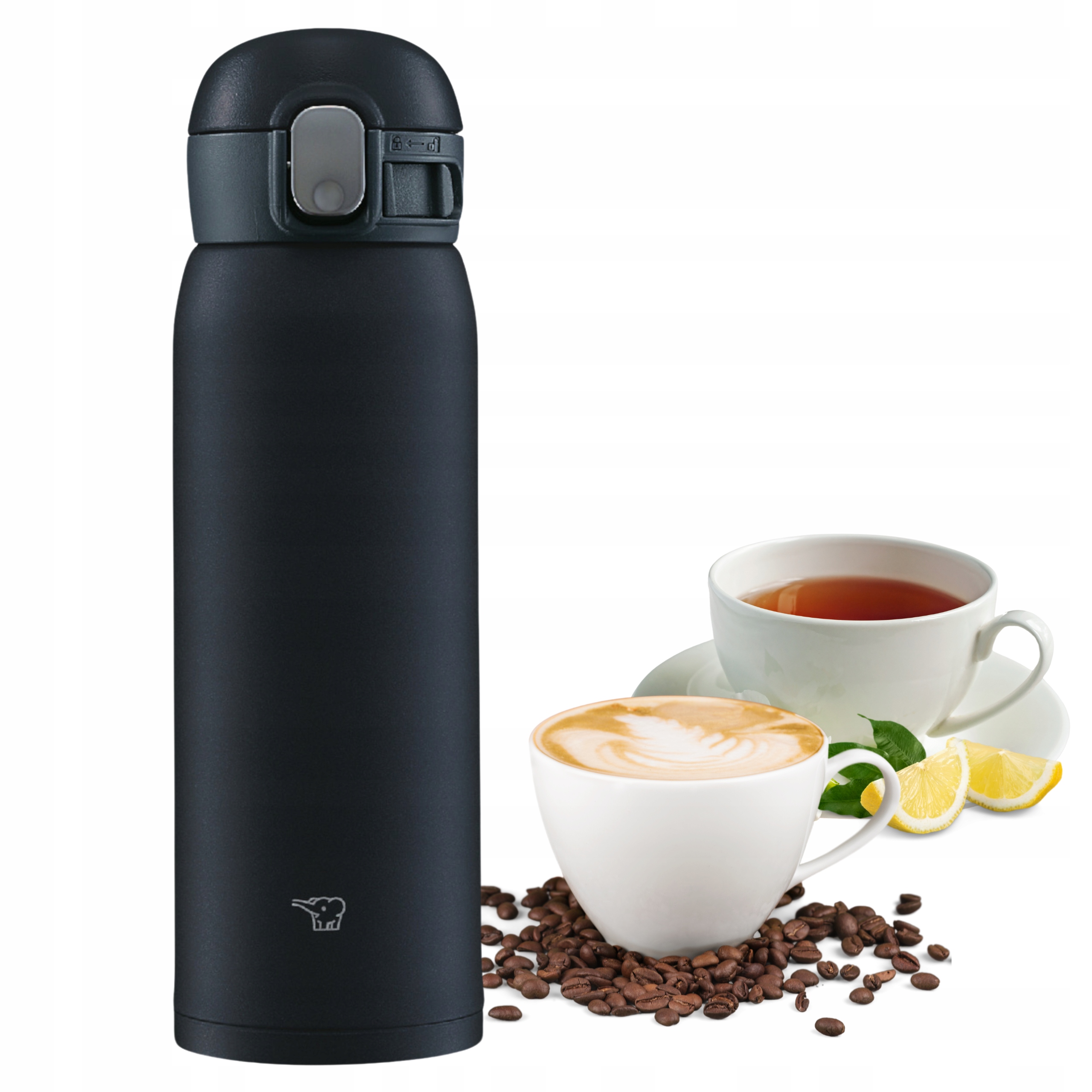 Termoska na kávu Čaj do auta Termohrnek 480 ml Zojirushi Černý