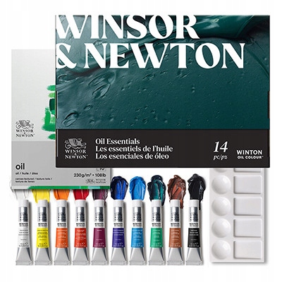 Olejové barvy Winton Oils Essentials W&n, 10 x 12 ml příslušenství