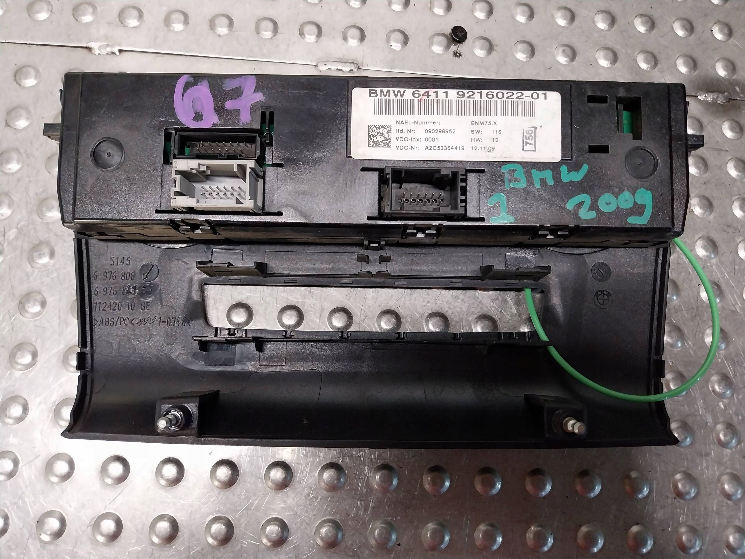 PANEL Bouches buses Climatisateur air conditionné Électrique 9216022 BMW E81 E82 E87 E88 E90 E91 E92