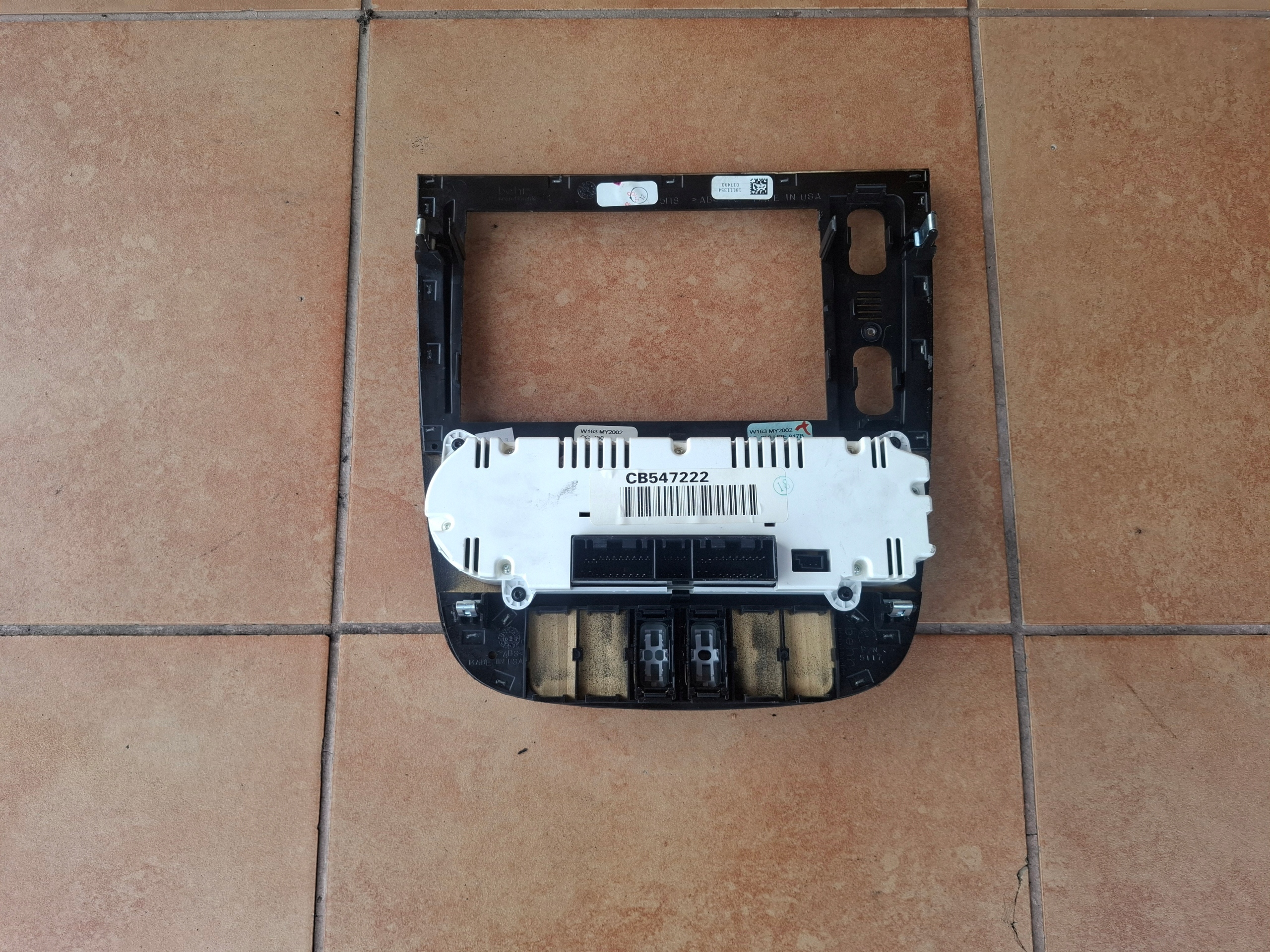control panel MERCEDES ML W163 LIFT A1638204289
