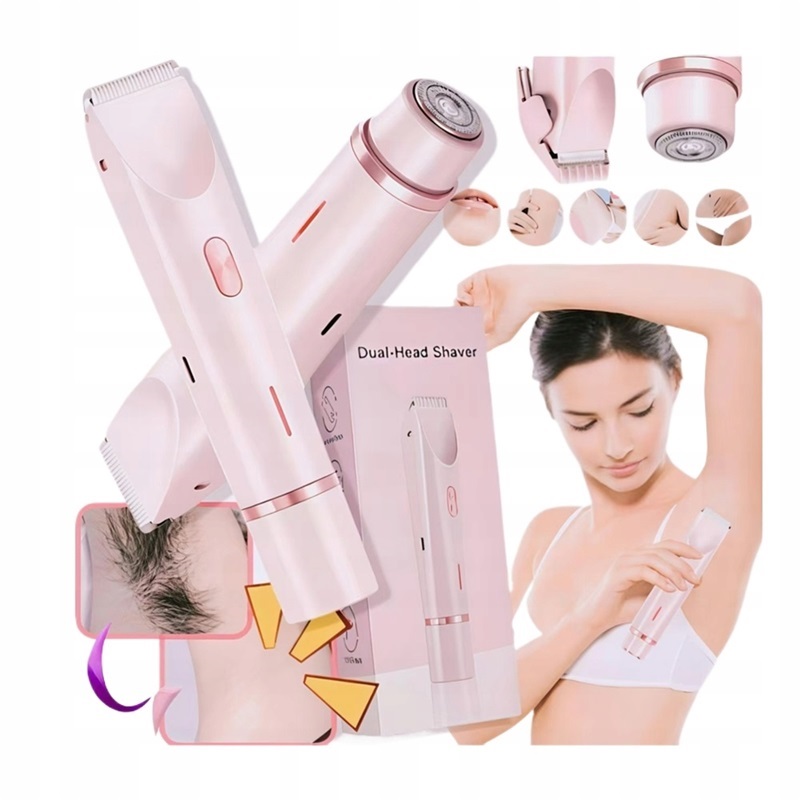 2 v 1 Elektrický holicí strojek pro ženy