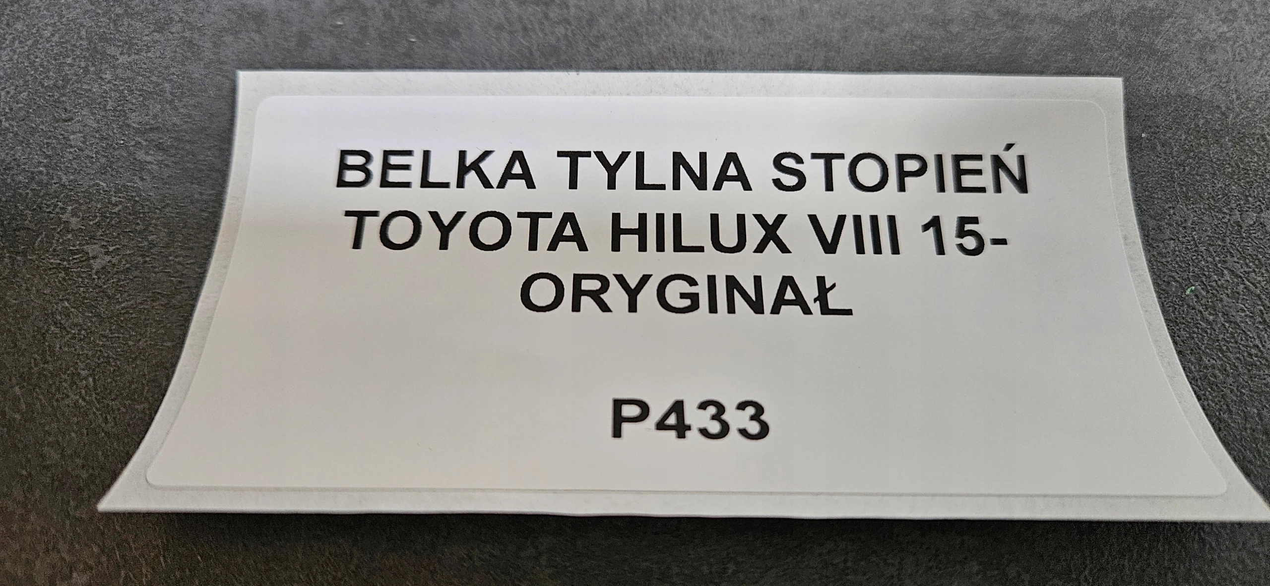 BELKA TYLNA STOPIEŃ TYŁ TOYOTA HILUX VIII 15- Numer katalogowy części P433 KAMAX