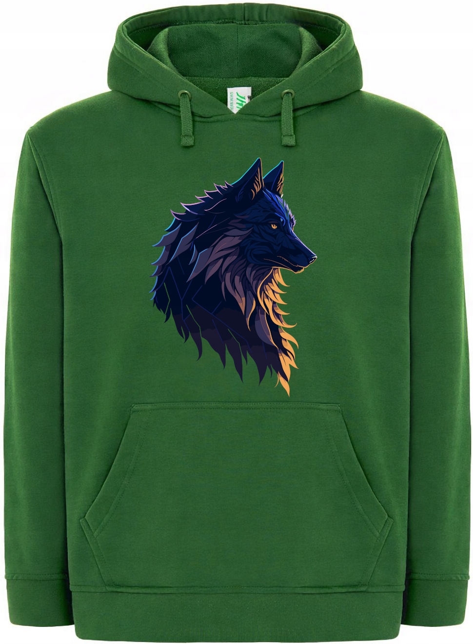 Vlk mikina s kapucí Módní potisk Les r.XS