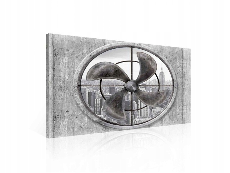 Obraz 100x75 Městská krajina New York ventilátor okno retro urbanismus beton
