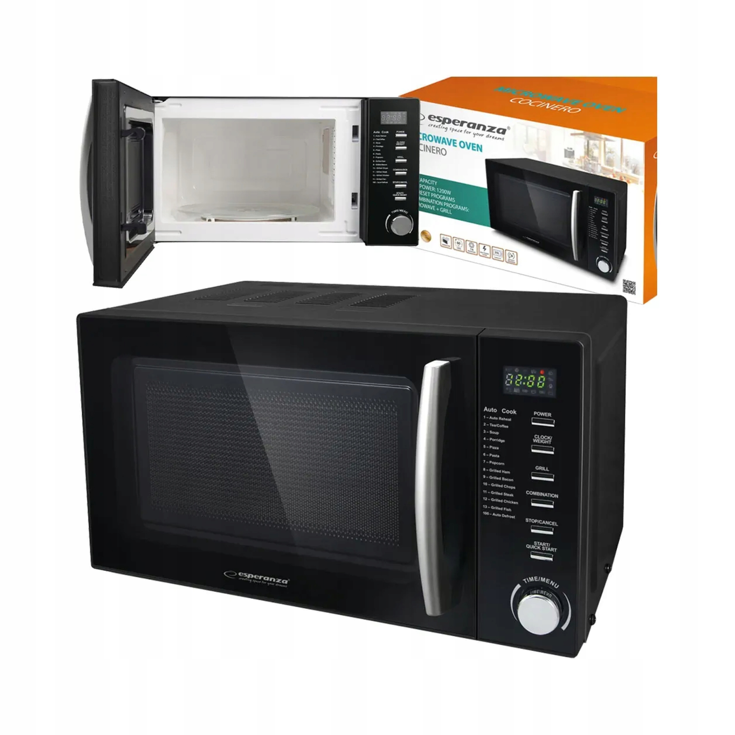 Kuchenka Mikrofalowa Wolnostojąca Z Grillem 14 Programów Mikrofalówka