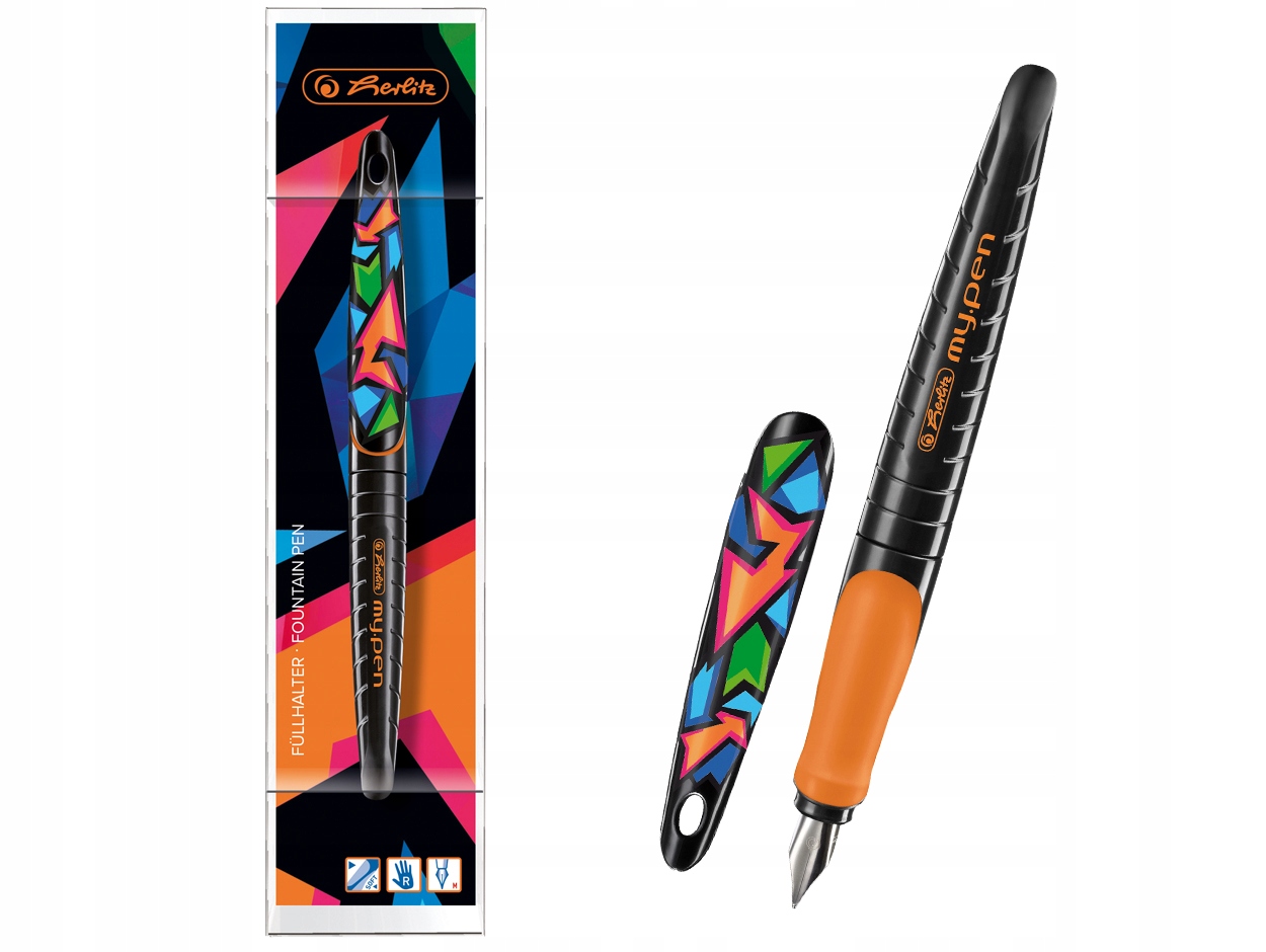 ПЕРЬЕВАЯ РУЧКА HERLITZ НЕОНОВЫЙ АРТ ДЛЯ ПРАВШЕЙ