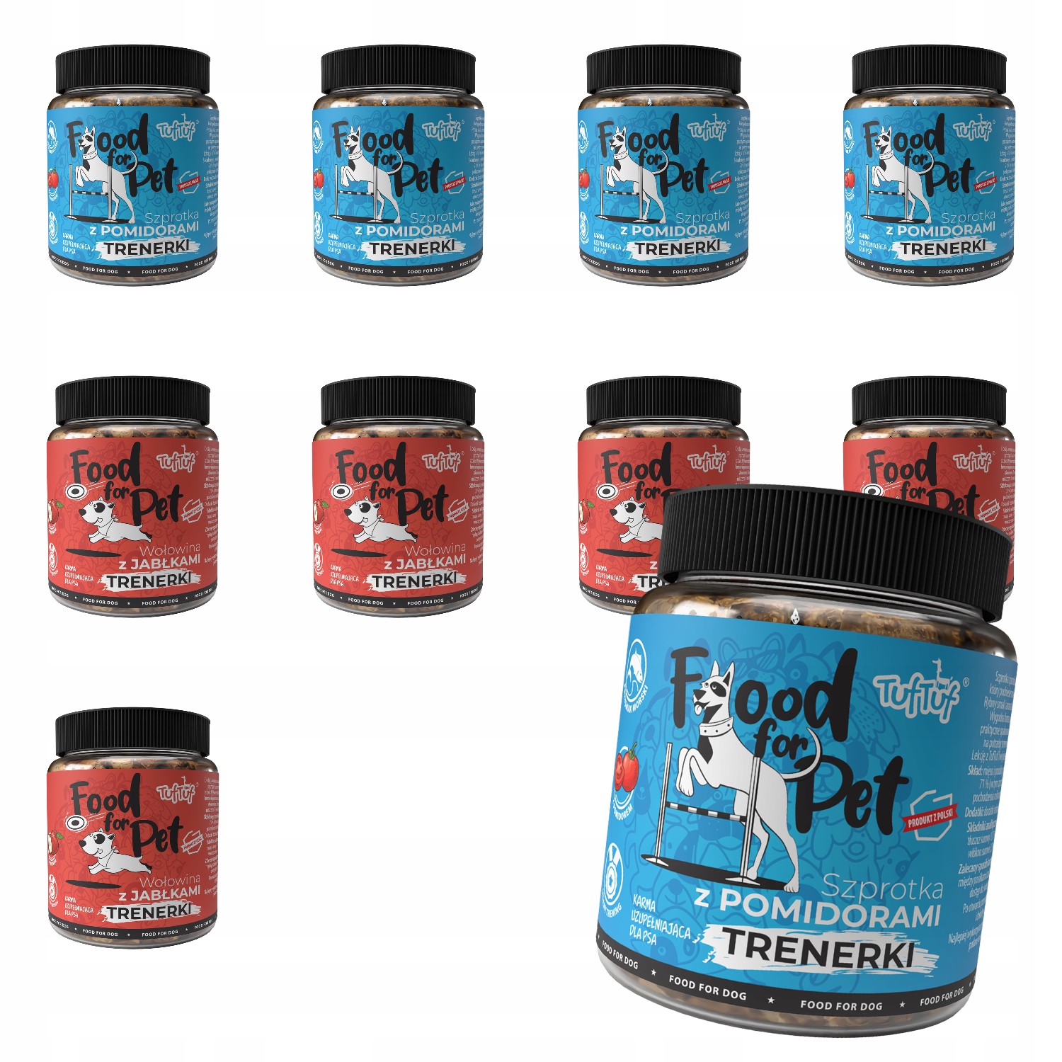 Levně Pochoutky Pro Psa TufTuf Trenerki MIX Chutí Set 10x120g