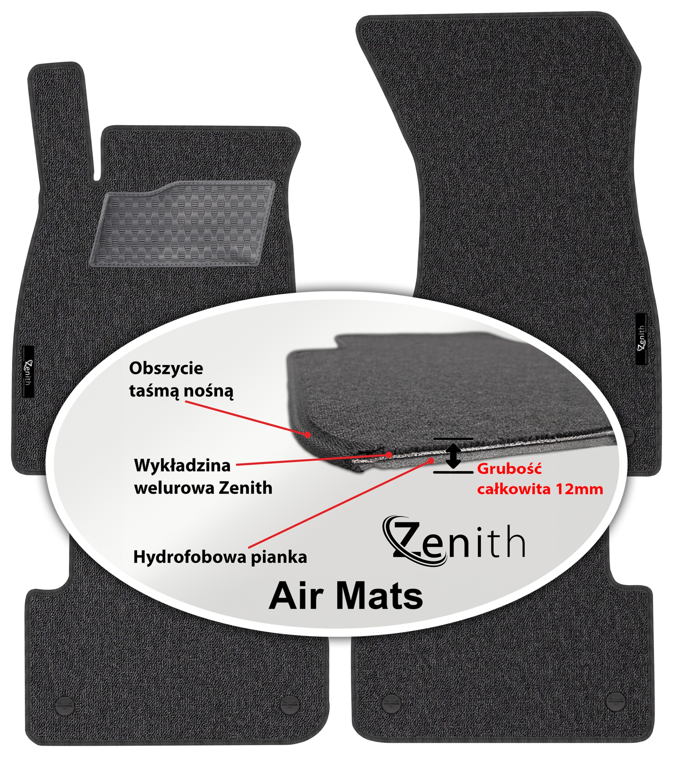 Audi A4 B9 2015 Velúrové koberčeky do auta Zenith Air Mats