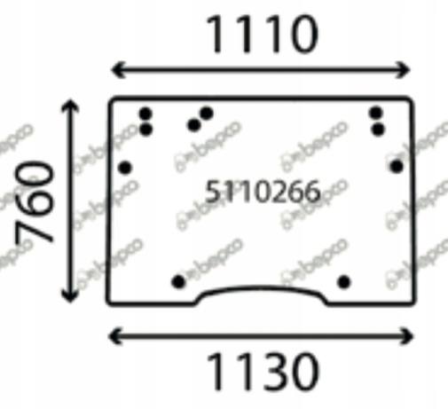 Landini střešní sklo 3665949M1