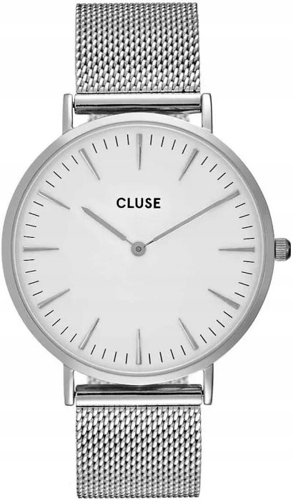 Elegantní A Módní Dámské Hodinky Cluse CW0101201002 Stříbrno-bílé 38 mm Box