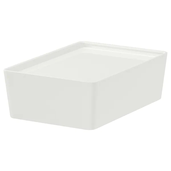 

Ikea Kuggis Pojemnik z pokrywką biały 18x26x8 cm