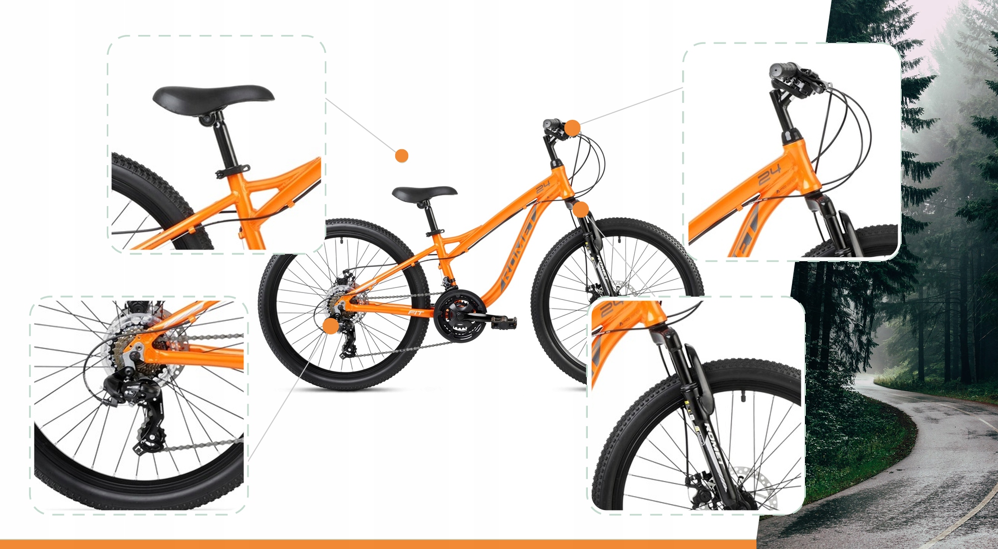 ROWER 24" SHIMANO GÓRSKI MTB ROMET RAMBLER OŚWIETLENIE GRATIS Stan opakowania oryginalne