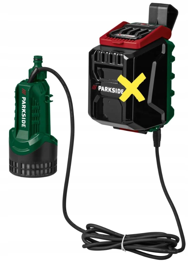 Pompa Akumulatorowa Parkside Zatapialna Na Deszczówkę 20V Prpa 20-Li B3