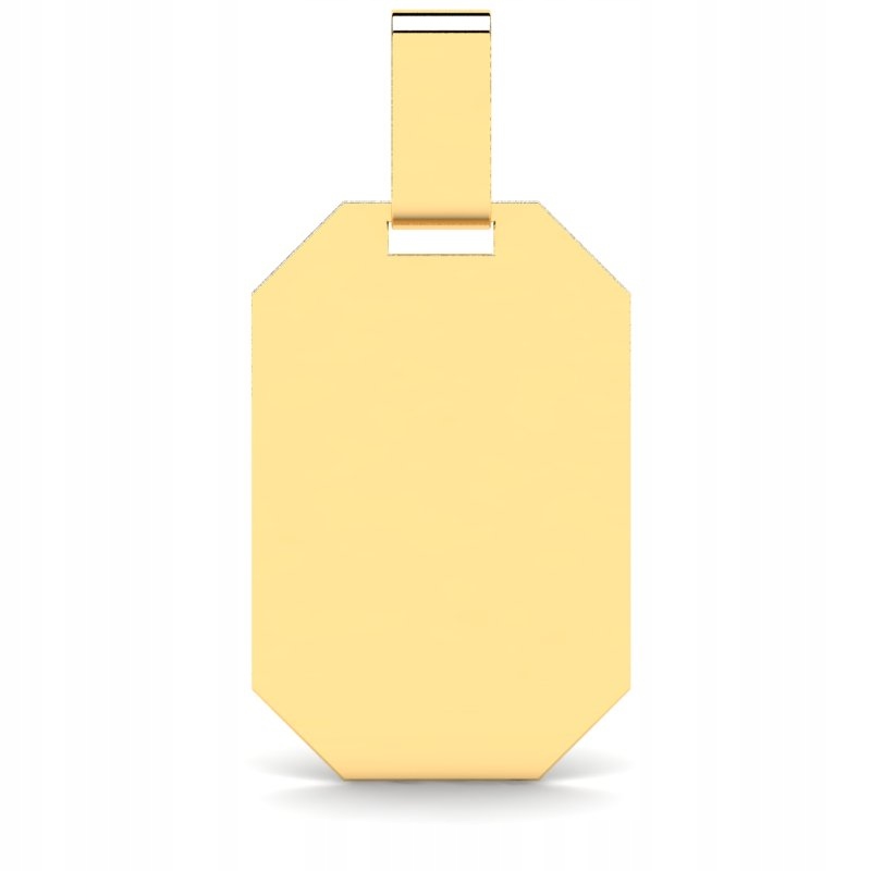 

Wisiorek Złoty Ścięta Blaszka Grawer 30MM