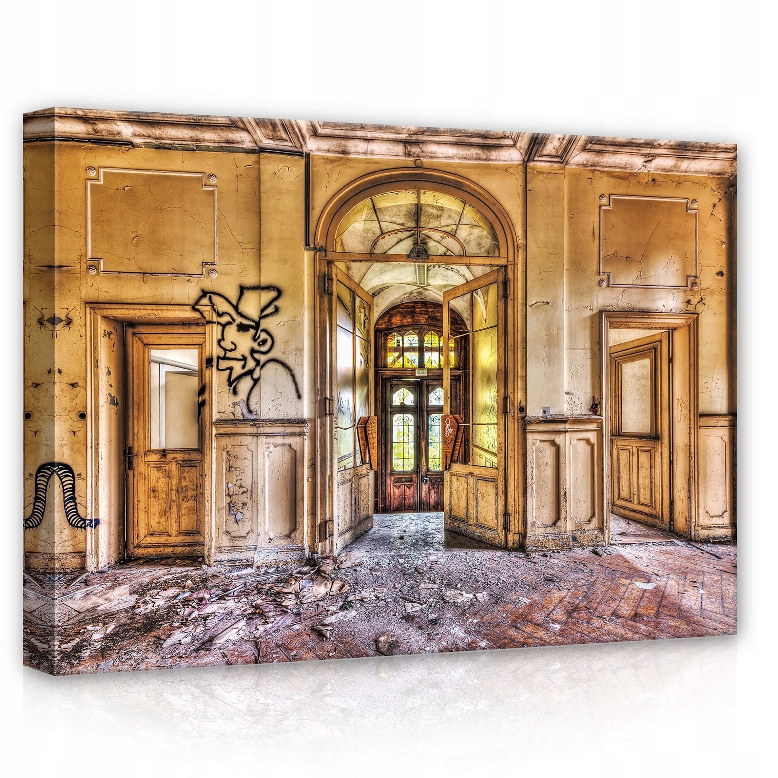 Obraz 70x50 Zanedbání ruiny stáří arkáda dveří graffiti světlo